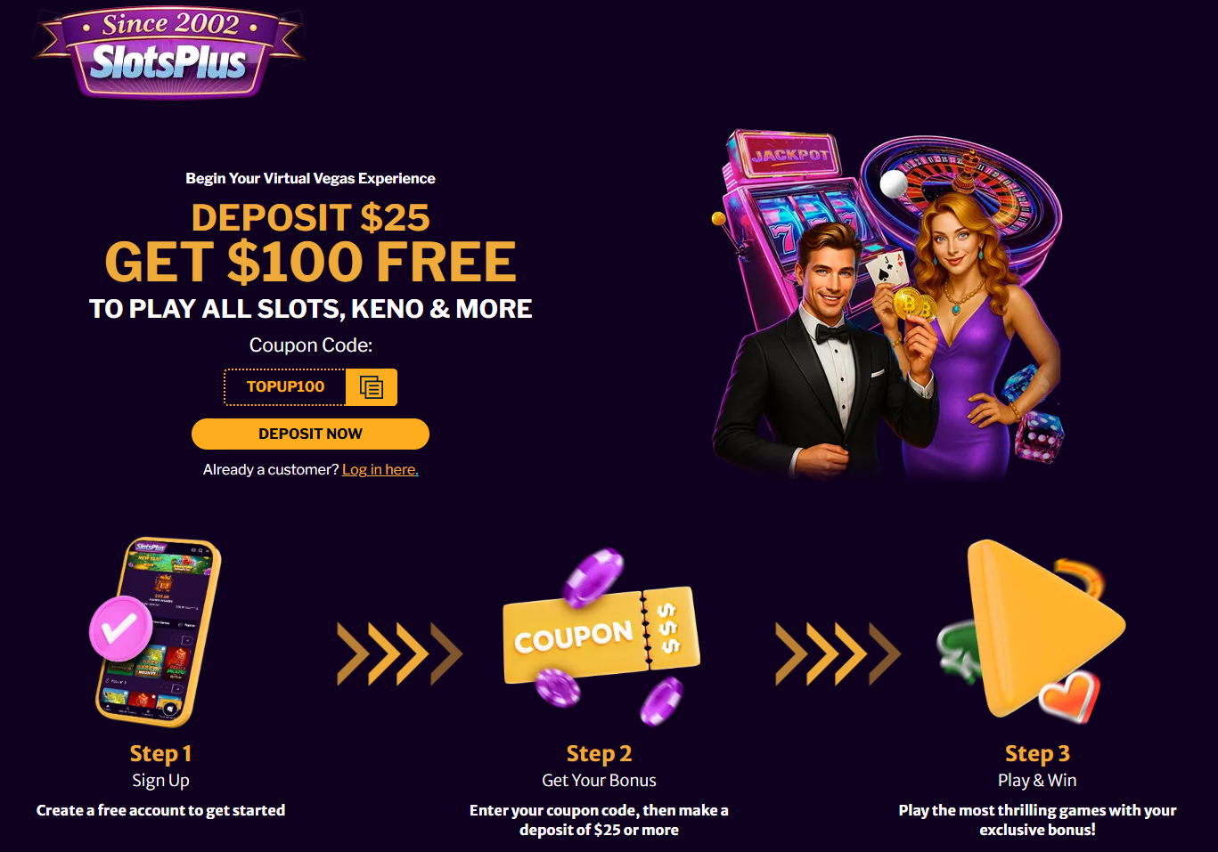 Casino free spins lobby screen